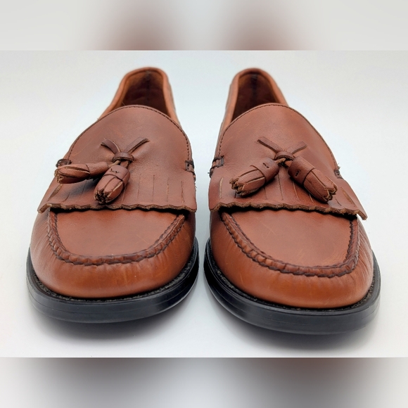 Bass Weejuns Brown Leather Tassel Loafers - Men’s 9.5 M - Picture 4 of 12